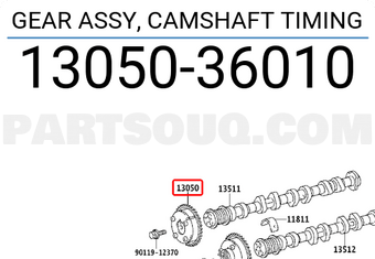 Toyota 1305036010 GEAR ASSY, CAMSHAFT TIMING