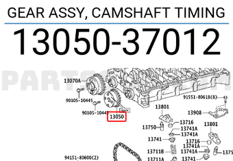 Toyota 1305037012 GEAR ASSY, CAMSHAFT TIMING