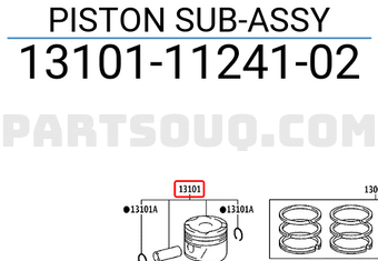 Toyota 131011124102 PISTON SUB-ASSY
