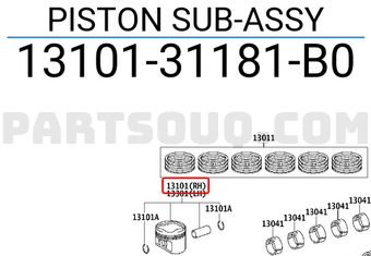 Toyota 1310131181B0 PISTON SUB-ASSY