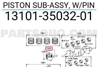 Toyota 131013503201 PISTON SUB-ASSY, W/PIN
