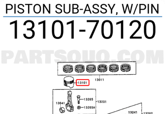 Toyota 1310170120 PISTON SUB-ASSY, W/PIN