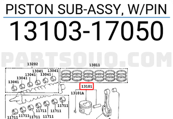 Toyota 1310317050 PISTON SUB-ASSY, W/PIN