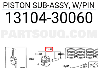 Toyota 1310430060 PISTON SUB-ASSY, W/PIN