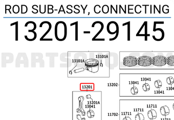 Toyota 1320129145 ROD SUB-ASSY, CONNECTING
