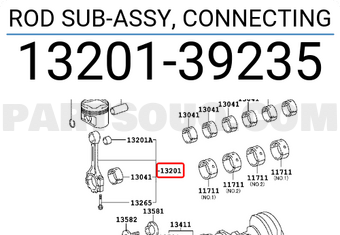 Toyota 1320139235 ROD SUB-ASSY, CONNECTING