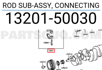 Toyota 1320150030 ROD SUB-ASSY, CONNECTING