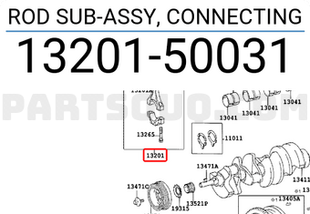 Toyota 1320150031 ROD SUB-ASSY, CONNECTING