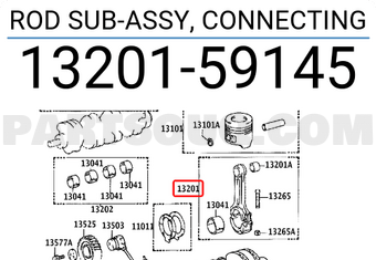 Toyota 1320159145 ROD SUB-ASSY, CONNECTING