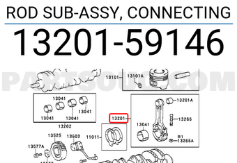 Toyota 1320159146 ROD SUB-ASSY, CONNECTING
