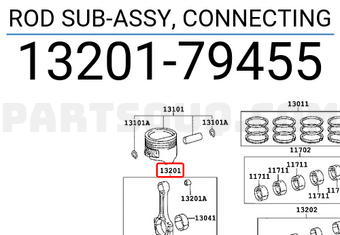 Toyota 1320179455 ROD SUB-ASSY, CONNECTING