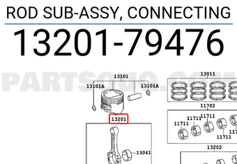 Toyota 1320179476 ROD SUB-ASSY, CONNECTING