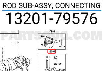 Toyota 1320179576 ROD SUB-ASSY, CONNECTING