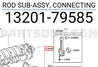 Toyota 1320179585 ROD SUB-ASSY, CONNECTING
