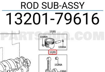 Toyota 1320179616 ROD SUB-ASSY