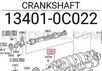 Toyota 134010C022 CRANKSHAFT