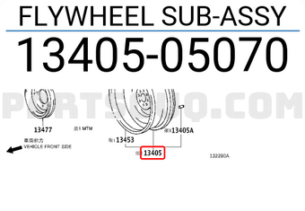 Toyota 1340505070 FLYWHEEL SUB-ASSY