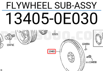 Toyota 134050E030 FLYWHEEL SUB-ASSY