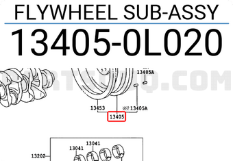 Toyota 134050L020 FLYWHEEL SUB-ASSY