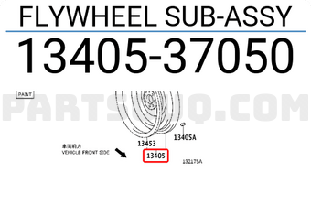 Toyota 1340537050 FLYWHEEL SUB-ASSY