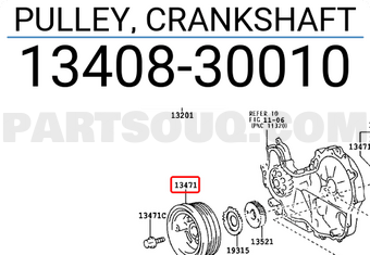 Toyota 1340830010 PULLEY, CRANKSHAFT