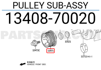 Toyota 1340870020 PULLEY SUB-ASSY