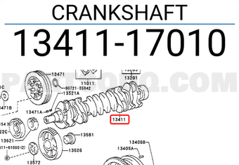 Toyota 1341117010 CRANKSHAFT