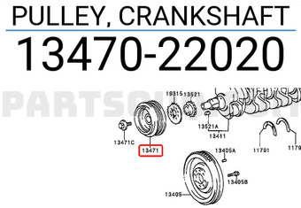Toyota 1347022020 PULLEY, CRANKSHAFT