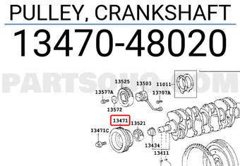 Toyota 1347048020 PULLEY, CRANKSHAFT