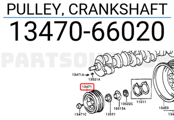 Toyota 1347066020 PULLEY, CRANKSHAFT