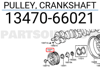 Toyota 1347066021 PULLEY, CRANKSHAFT