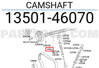 Toyota 1350146070 CAMSHAFT