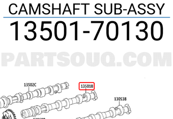 Toyota 1350170130 CAMSHAFT SUB-ASSY