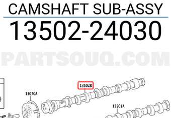 Toyota 1350224030 CAMSHAFT SUB-ASSY
