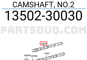 Toyota 1350230030 CAMSHAFT, NO.2