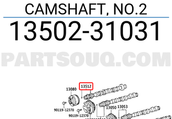 Toyota 1350231031 CAMSHAFT, NO.2