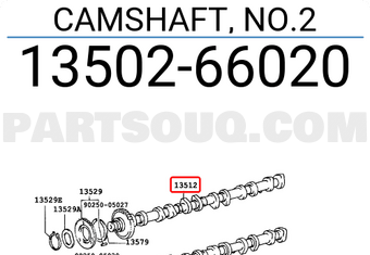 Toyota 1350266020 CAMSHAFT, NO.2