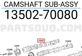 Toyota 1350270080 CAMSHAFT SUB-ASSY