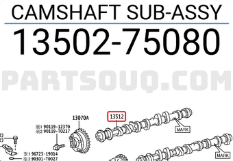 Toyota 1350275080 CAMSHAFT SUB-ASSY