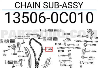 Toyota 135060C010 CHAIN SUB-ASSY