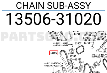 Toyota 1350631020 CHAIN SUB-ASSY