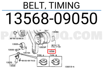 Toyota 1356809050 BELT, TIMING