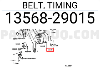 Toyota 1356829015 BELT, TIMING