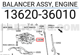 Toyota 1362036010 BALANCER ASSY, ENGINE