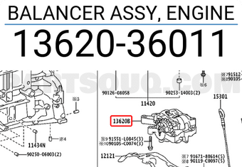 Toyota 1362036011 BALANCER ASSY, ENGINE