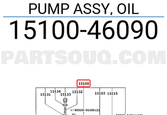 Toyota 1510046090 PUMP ASSY, OIL