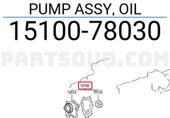 Toyota 1510078030 PUMP ASSY, OIL