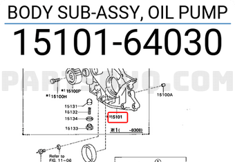 Toyota 1510164030 BODY SUB-ASSY, OIL PUMP
