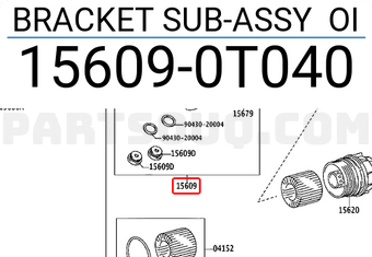 Toyota 156090T040 BRACKET SUB-ASSY OI