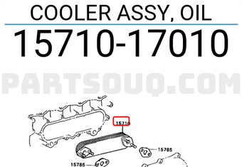 Toyota 1571017010 COOLER ASSY, OIL
